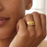 Vibes Stacking Rings 18K Gold Plated