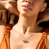 Tiny Flutter in Zebra Necklace