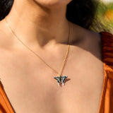 Tiny Flutter in Zebra Necklace