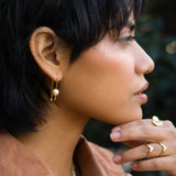 Roxy Pearl Safety Pin Earrings