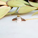 Tiny Barn Owl Necklace